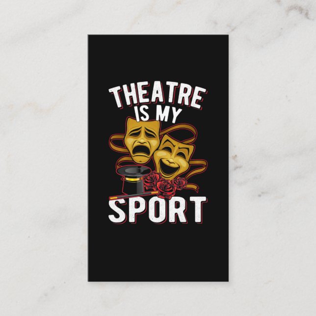 Theatre Love Drama Theatre Actors Business Card (Front)