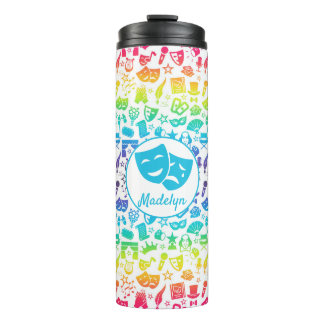 Theatre-Lover Rainbow Icons Thermal Tumbler