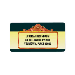 Theatre Marquee Bar Bat Mitzvah Label