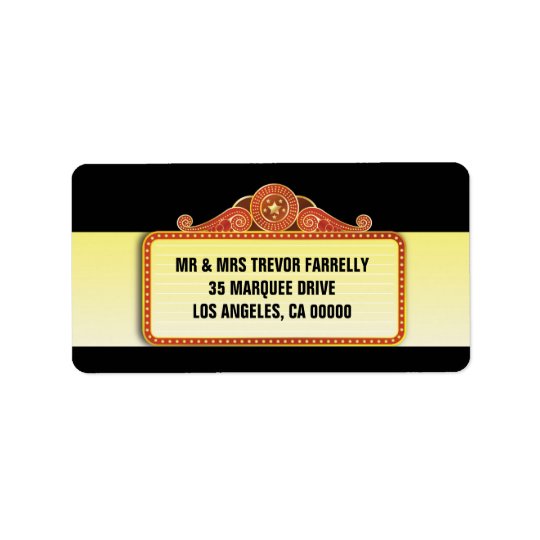 Theatre Marquee Return Address Label