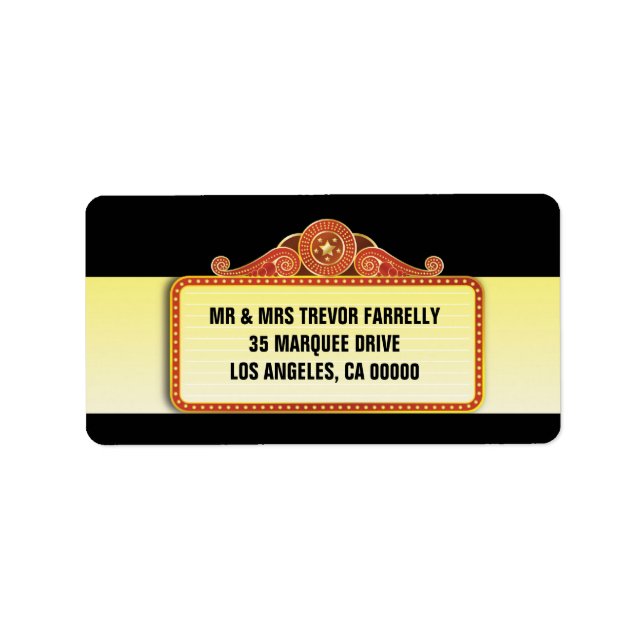 Theatre Marquee Return Label (Front)