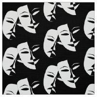 Theatre Mask Comedy Tragedy Black Whitw