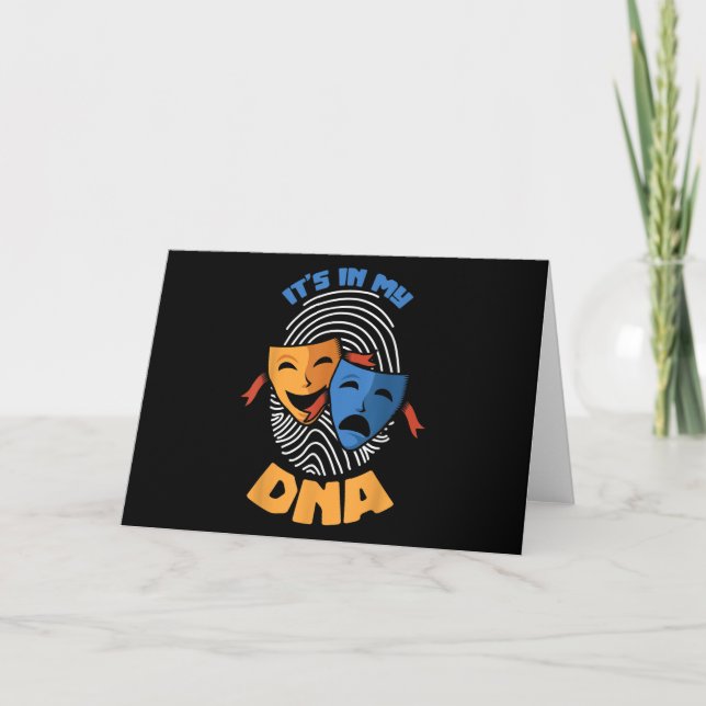 Theatre Mask Its In My DNA Musical Lover Movies Card (Front)