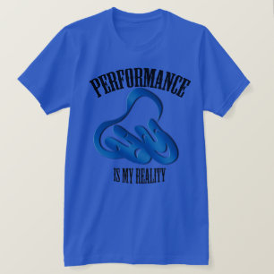 Theatre Mask Performance Reality Blue T-shirt