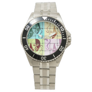 Theatre Mask Pop Art Watch