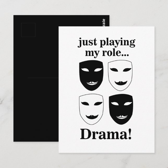 Theatre Mask Theatre Drama Arts Funny Postcard (Front/Back)