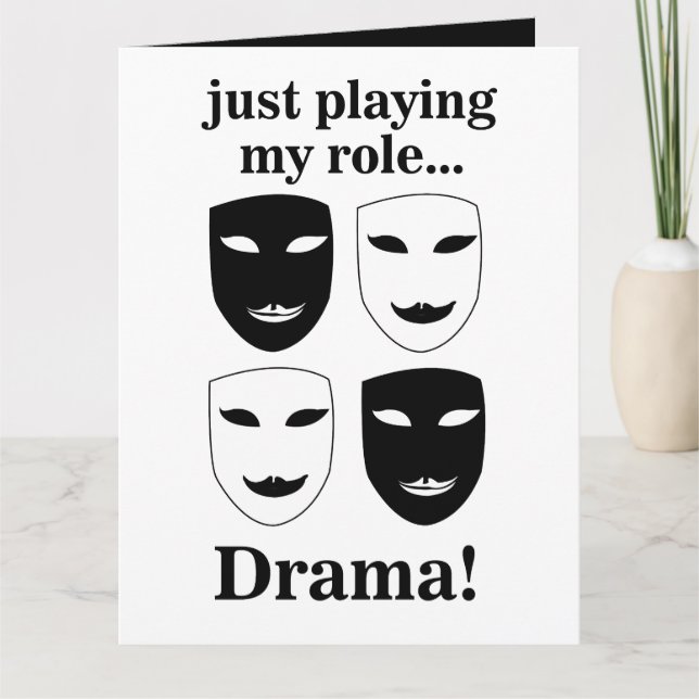 Theatre Mask Theatre Drama Stage Arts Funny  Card (Front)