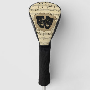 Theatre Masks and Antique Music Golf Head Cover