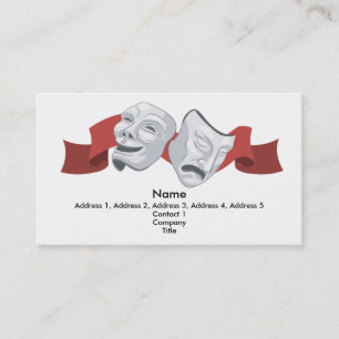 Theatre masks business card background