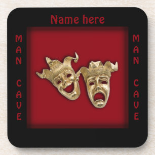 Theatre Masks Man Cave Name Coaster