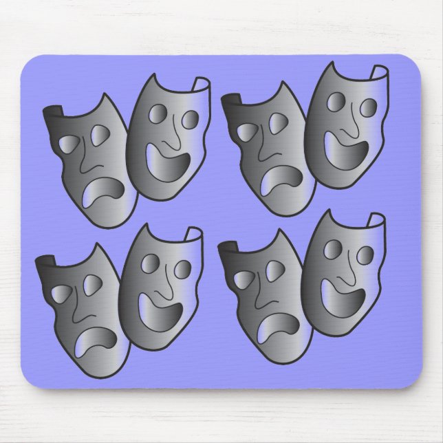 Theatre masks mouse pad (Front)