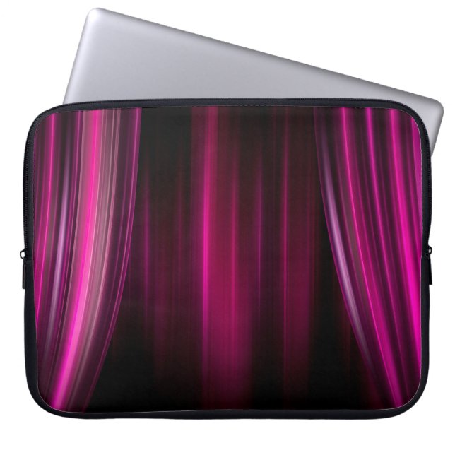 Theatre movie theater curtain strip laptop sleeve (Front)