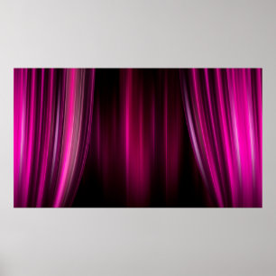 Theatre movie theater curtain strip poster