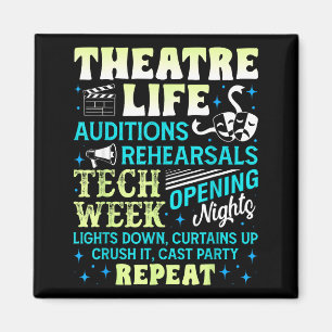 Theatre Nerd Actor Funny Musical Theater Geek Thes Magnet