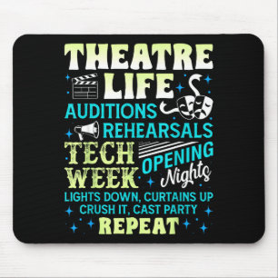 Theatre Nerd Actor Funny Musical Theater Geek Thes Mouse Mat
