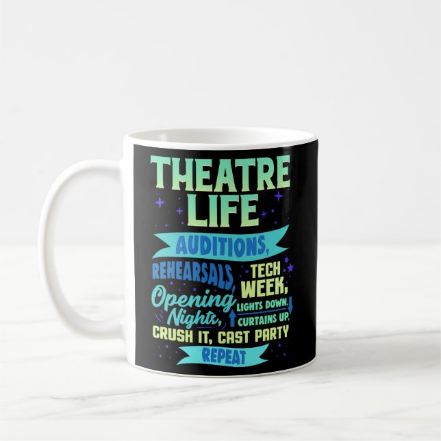 Theatre Nerd Actor Musical Theatre Thespian Coffee Mug (Left)