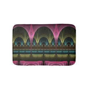 Theatre of Fantasy, Abstract Colourful Fractal Art Bath Mat