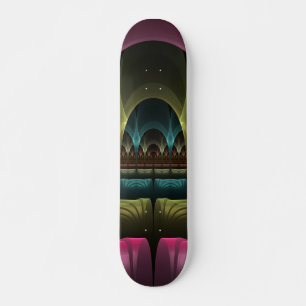 Theatre of Fantasy, Abstract Colourful Fractal Art Skateboard