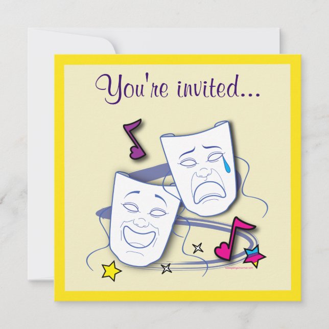 Theatre Party Birthday Invitation (Front)
