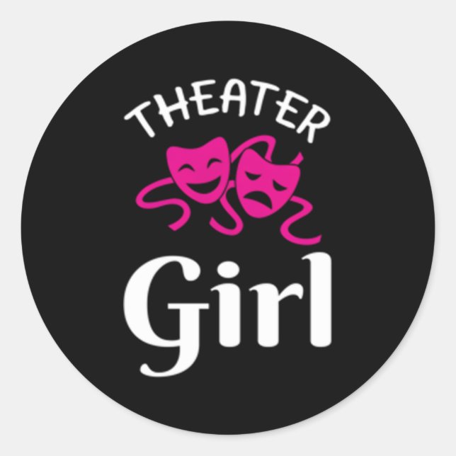 Theatre People Gif Theatre Classic Round Sticker (Front)