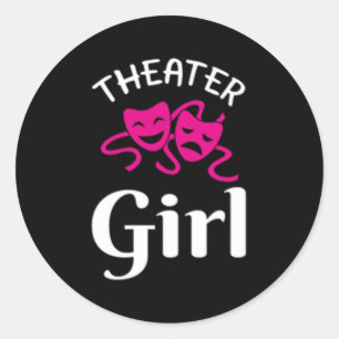 Theatre People Gif Theatre Classic Round Sticker