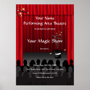 Theatre Performing Arts Magic Stage Show Poster