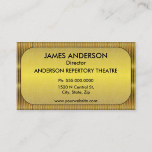 Theatre Performing Arts Marquee Business Card
