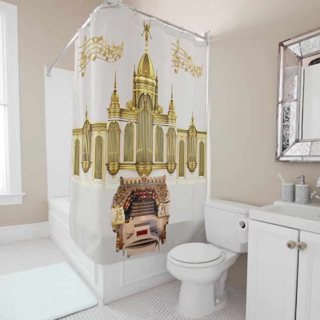 Theatre Pipe Organ Music Masterpiece  Shower Curtain (In Situ)