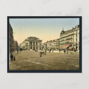Theatre Place, Montpelier, France classic Photochr Postcard