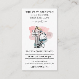 Theatre Play Admission Tickets -Business Card Size