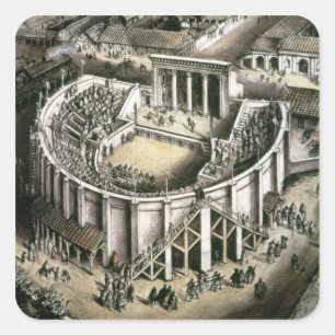 Theatre reconstruction, Roman 2nd century Square Sticker