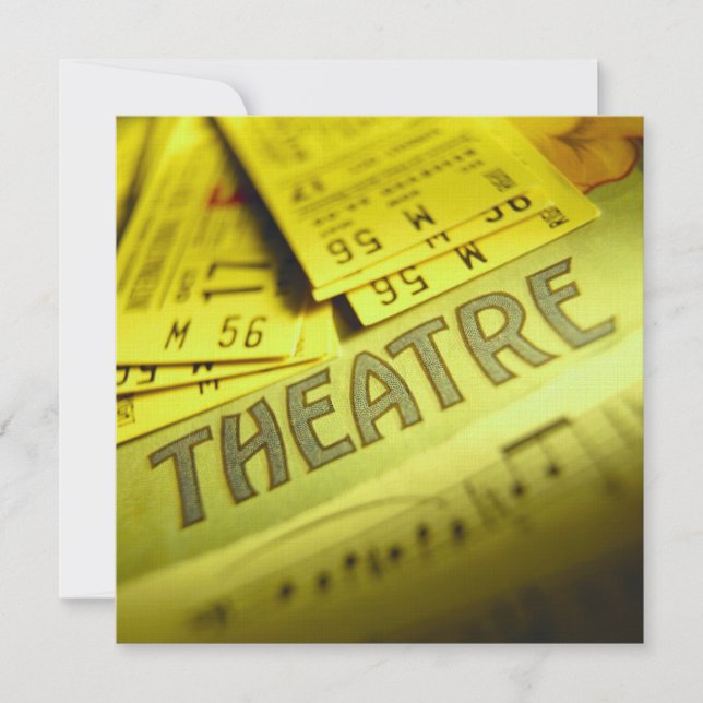 Theatre Sheet Music & Tickets Invitation (Front)