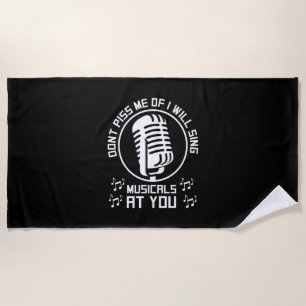 Theatre Singer Broadway Beach Towel