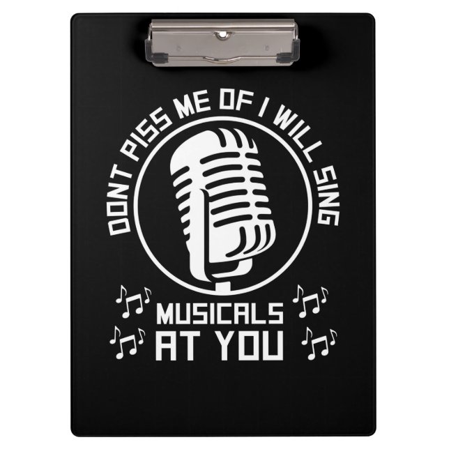 Theatre Singer Broadway Clipboard (Front)