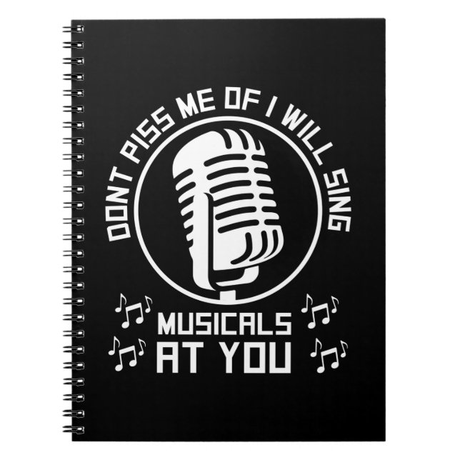 Theatre Singer Broadway Notebook (Front)