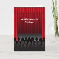 Theatre Stage Congratulations Custom Greeting