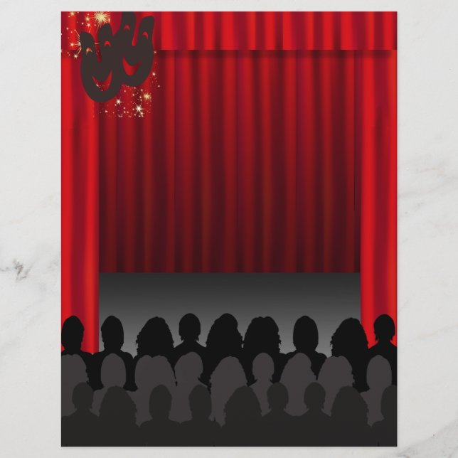 Theatre Stage Performance Scrapbooking Craft Paper (Front)