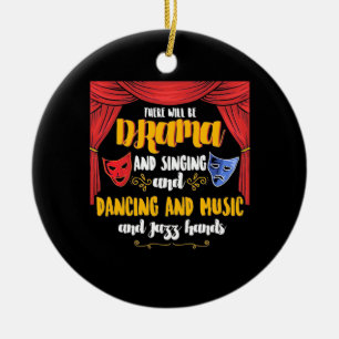 Theatre There will Be Drama Ceramic Tree Decoration