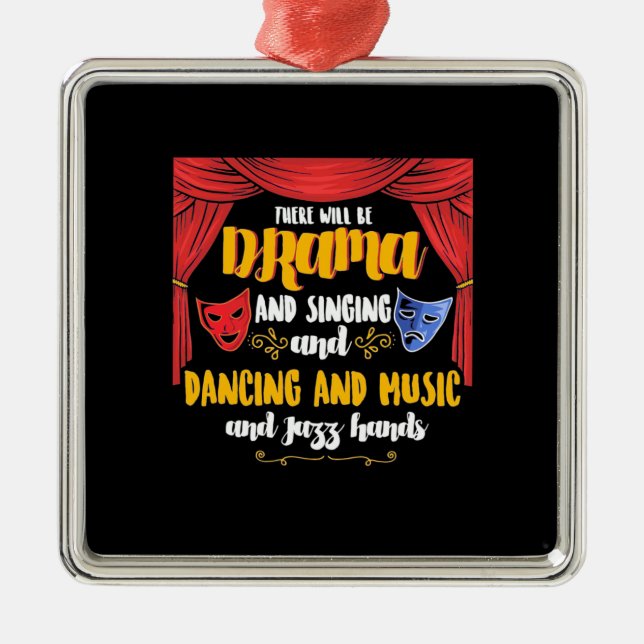 Theatre There will Be Drama Metal Tree Decoration (Front)
