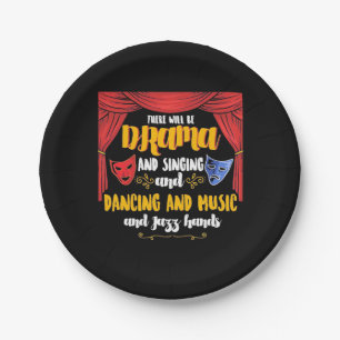 Theatre There will Be Drama Paper Plate