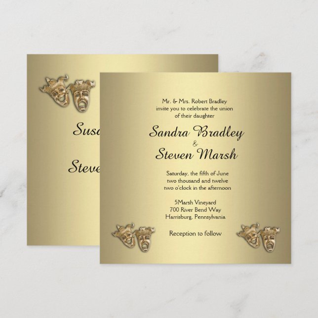 Theatre Wedding Invitation (Front/Back)
