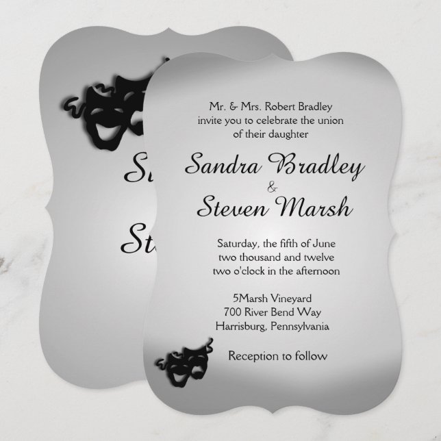Theatre Wedding Invitation (Front/Back)