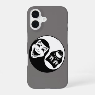 Theatre Yin Yang Design - Comedy and Tragedy Masks iPhone 16 Case