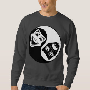 Theatre Yin Yang Design - Comedy and Tragedy Masks Sweatshirt