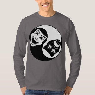 Theatre Yin Yang Design - Comedy and Tragedy Masks T-Shirt