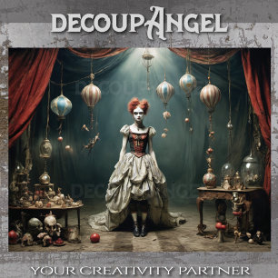 Theatrical Chaos of the Absurd - Decoupage" Tissue Paper