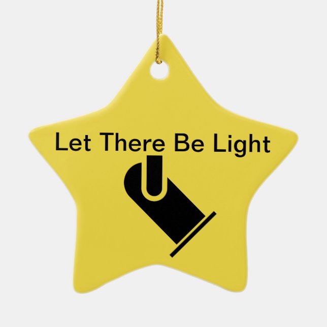 Theatrical Lighting Ornament "Let There Be Light" (Front)