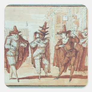 Theatrical Scene Square Sticker