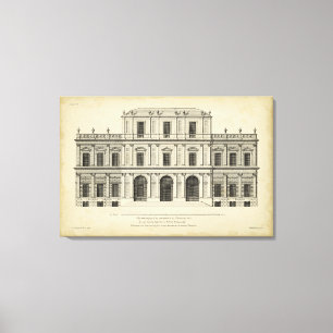 Theatrical Style Façade by Colen Campbell Canvas Print