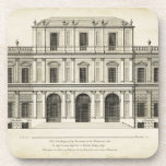 Theatrical Style Façade by Colen Campbell Coaster<br><div class="desc">Colen Campbell created this theatrical style façade,  which was published in his book Vitruvius Britannicus. A façade is basically a representation of the front,  or side,  of a building. An amazing architectural drawing that would look great in your home!</div>